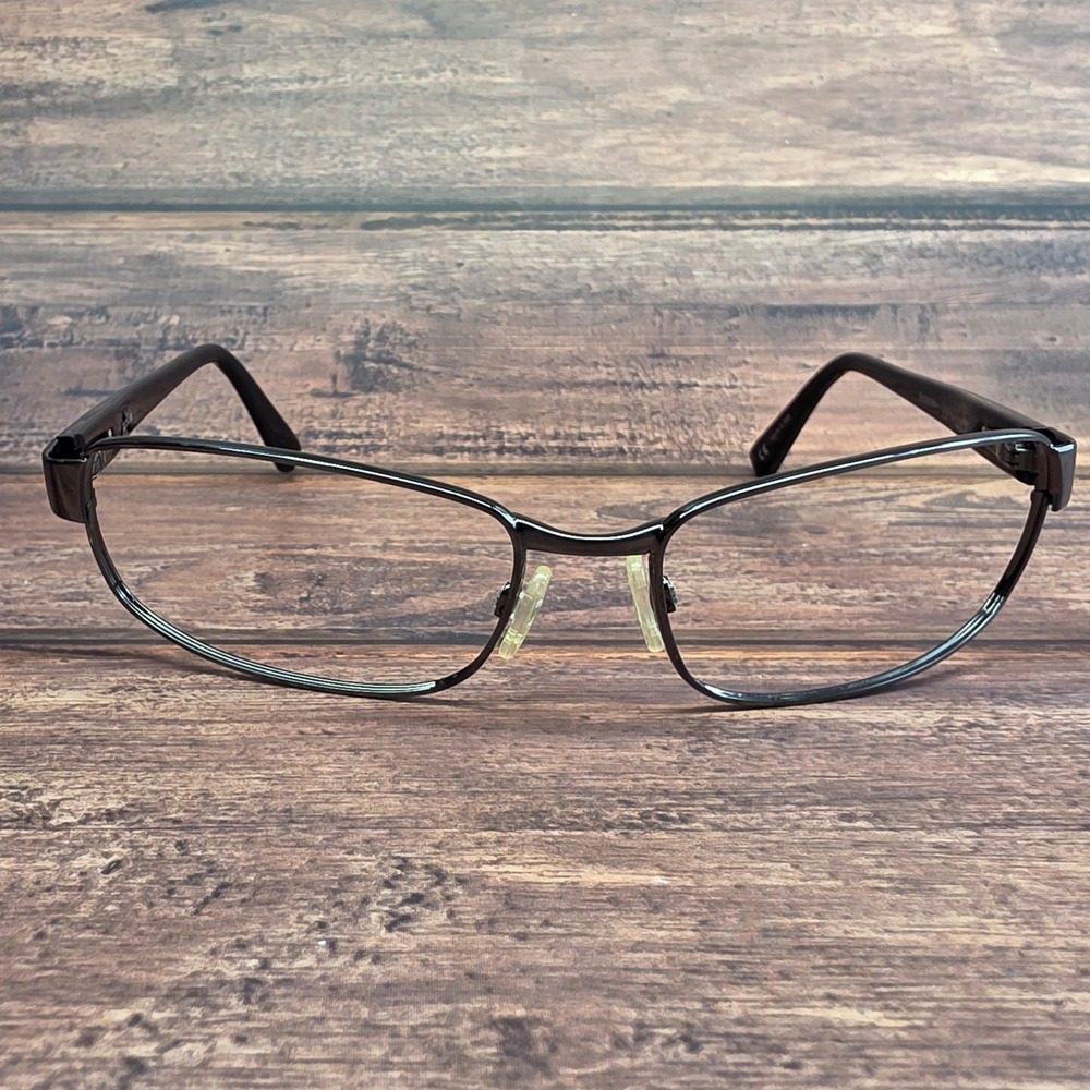 Bolle Delancey 11301 Black Gunmetal Rectangular Eyeglass Frames Italy 52-17-135